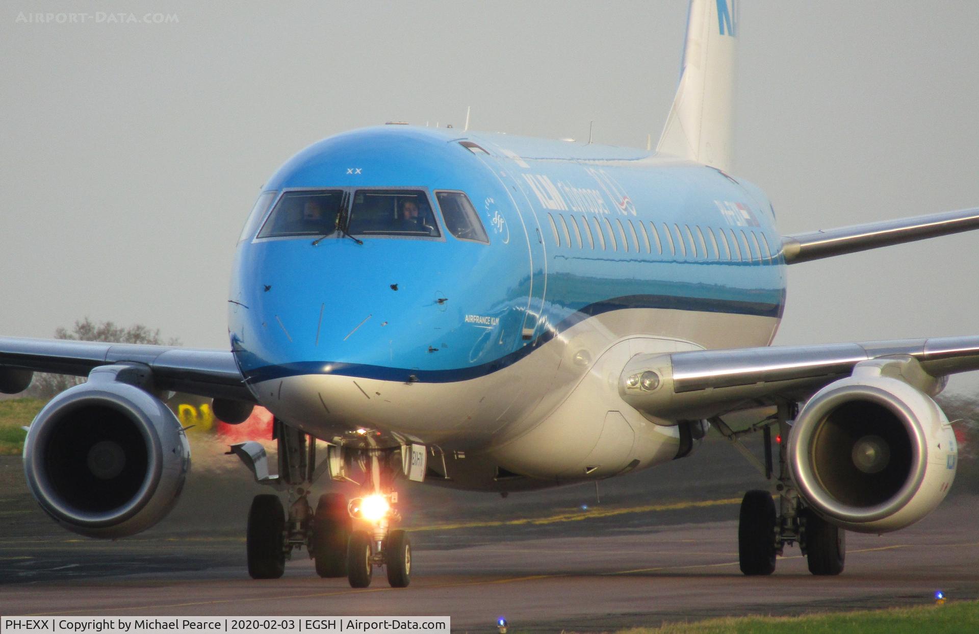 PH-EXX, 2018 Embraer 175STD (ERJ-170-200) C/N 17000711, Arriving from Amsterdam (AMS).