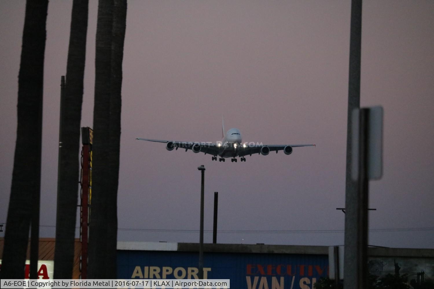 A6-EOE, 2014 Airbus A380-861 C/N 169, LAX spotting