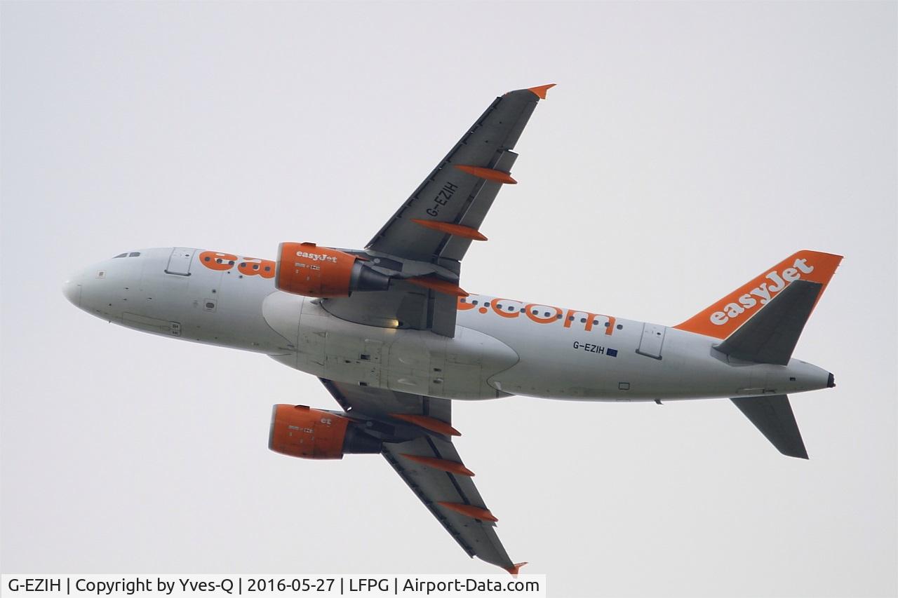 G-EZIH, 2005 Airbus A319-111 C/N 2463, Airbus A319-111, Take off rwy 27L, Roissy Charles De Gaulle airport (LFPG-CDG)