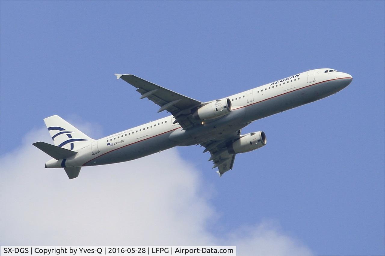 SX-DGS, 2001 Airbus A321-231 C/N 1428, Airbus A321-231, Climbing from rwy 06R, Roissy Charles De Gaulle airport (LFPG-CDG)