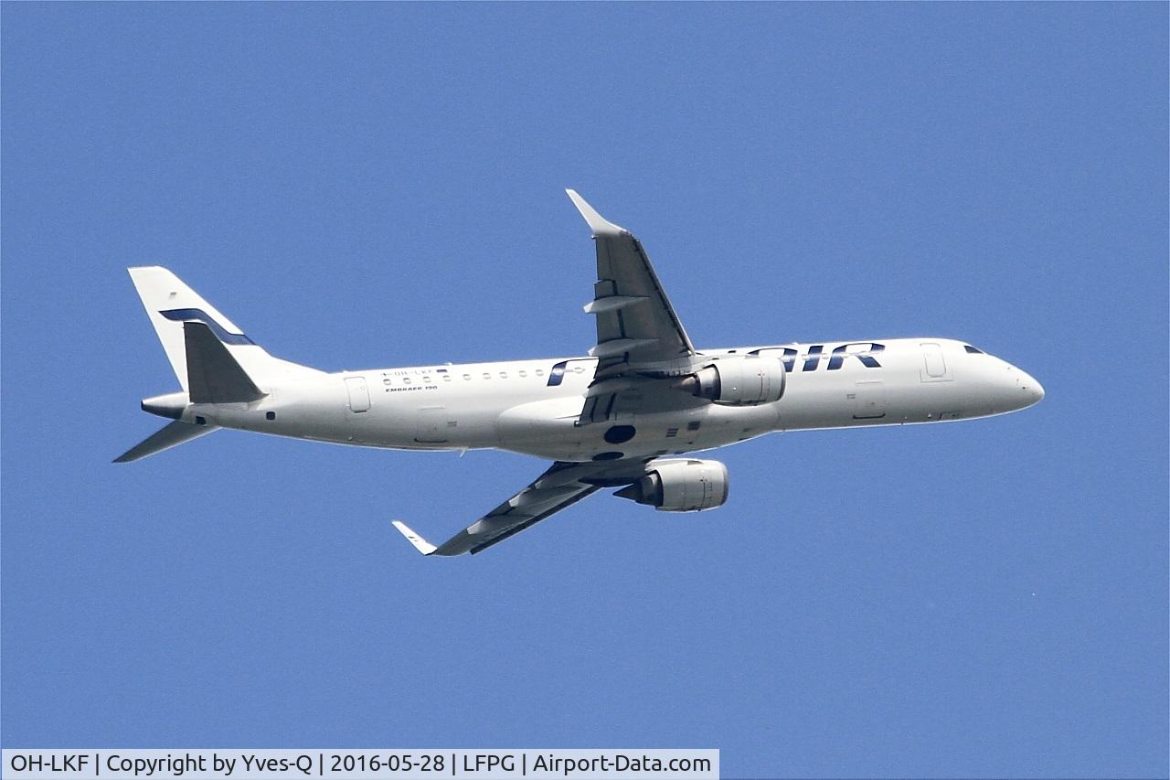 OH-LKF, 2007 Embraer 190LR (ERJ-190-100LR) C/N 19000066, Embraer 190LR, Climbing from rwy 06R, Roissy Charles De Gaulle airport (LFPG-CDG)