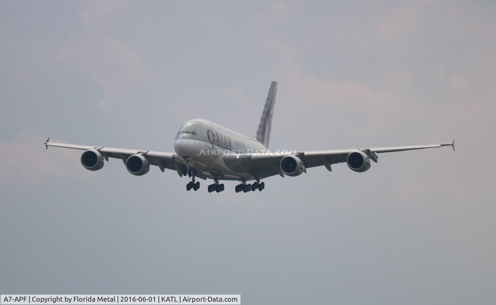 A7-APF, 2015 Airbus A380-861 C/N 0189, ATL spotting