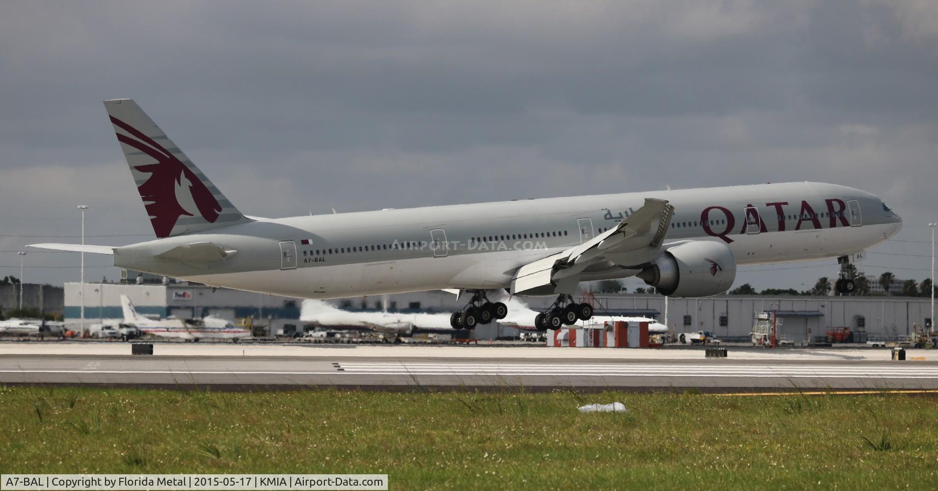 A7-BAL, 2010 Boeing 777-3DZ/ER C/N 38244, MIA spotting