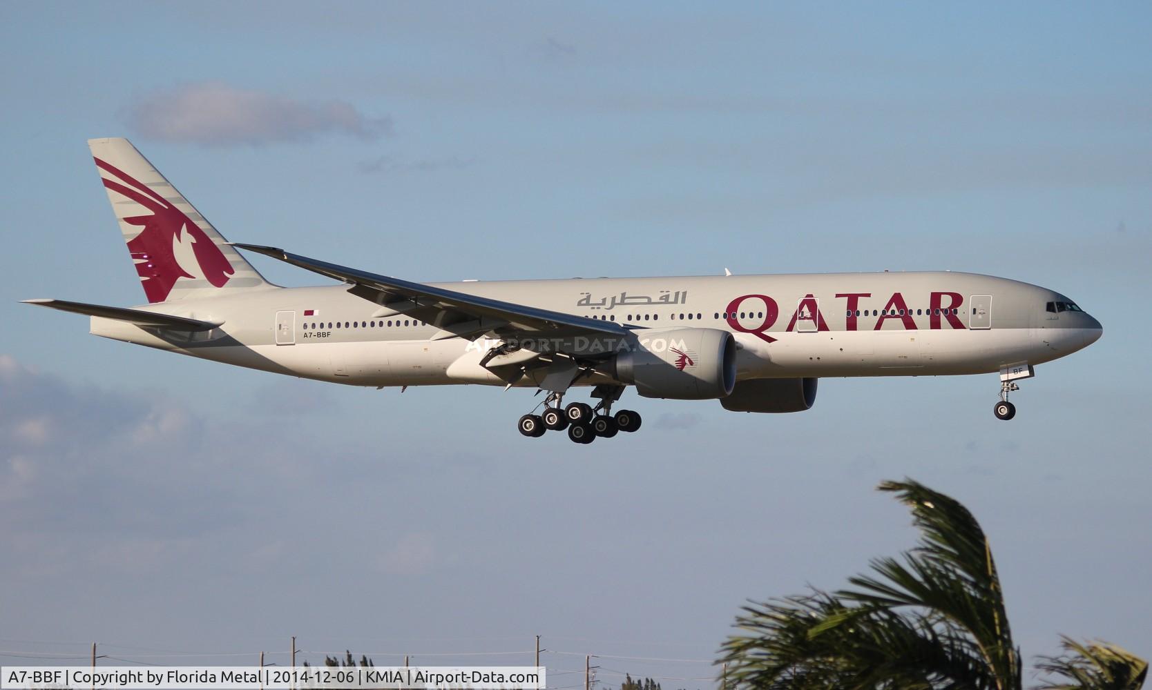 A7-BBF, 2010 Boeing 777-2DZ/LR C/N 36018, MIA spotting