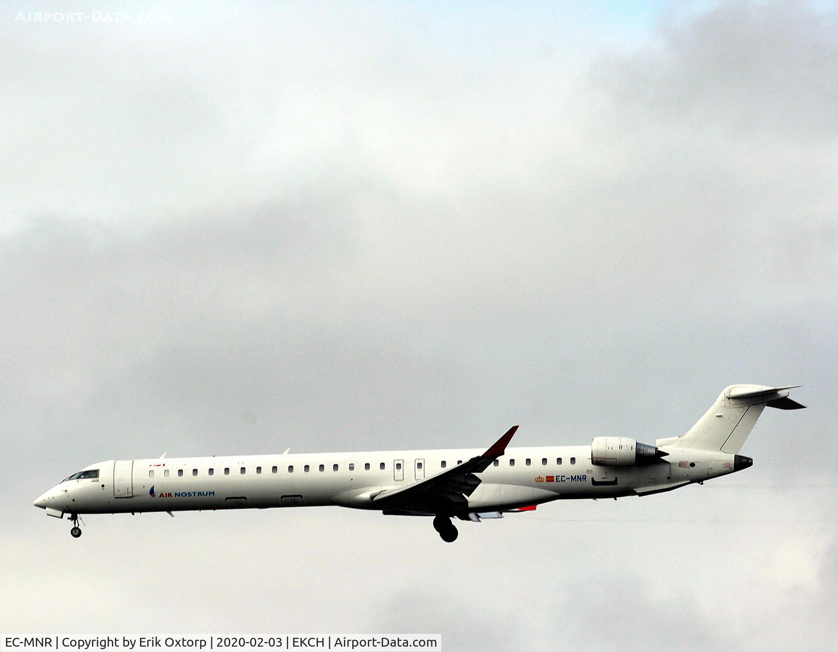 EC-MNR, 2016 Bombardier CRJ-1000 (CL-600-2E25) C/N 19052, EC-MNR landing rw  22L.
Operating on behalf of SAS