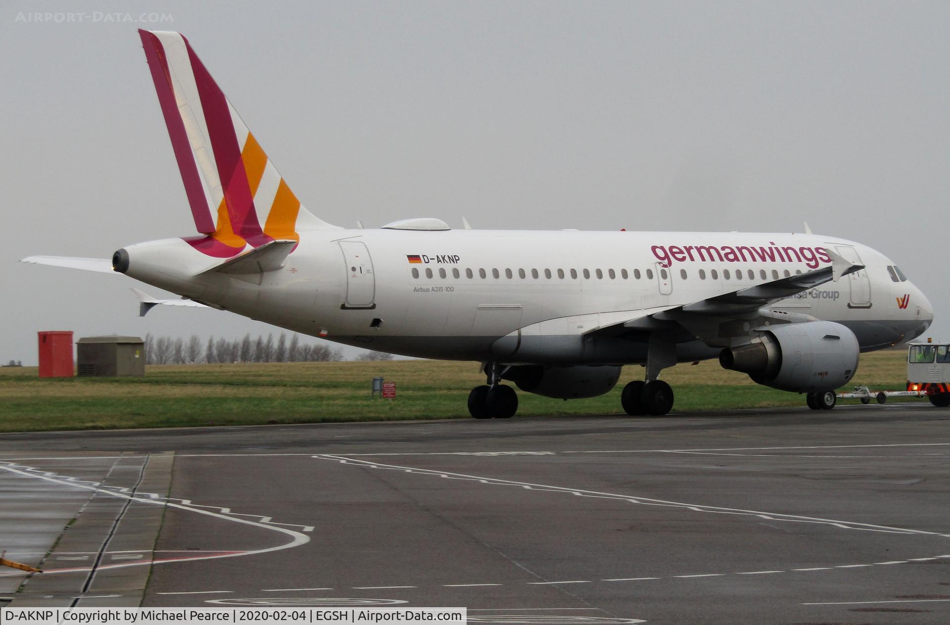 D-AKNP, 1999 Airbus A319-112 C/N 1155, Under tow by Air Livery for respray, following arrival from Cologne (CGN).