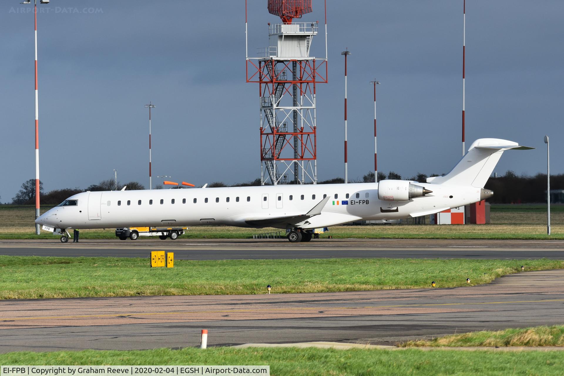 EI-FPB, 2016 Bombardier CRJ-900LR (CL-600-2D24) C/N 15399, Parked at Norwich.