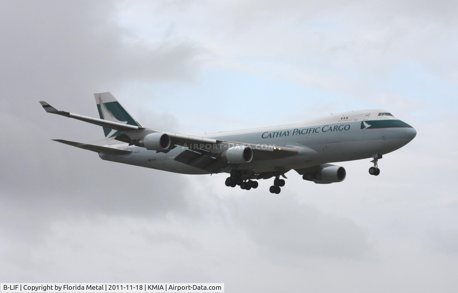 B-LIF, 2009 Boeing 747-467ERF C/N 36871, MIA 2011