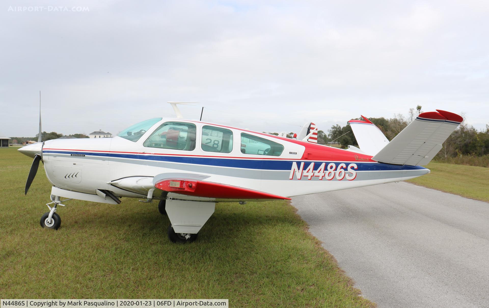 N4486S, 1975 Beech V35B Bonanza C/N D-9788, Beech V35B