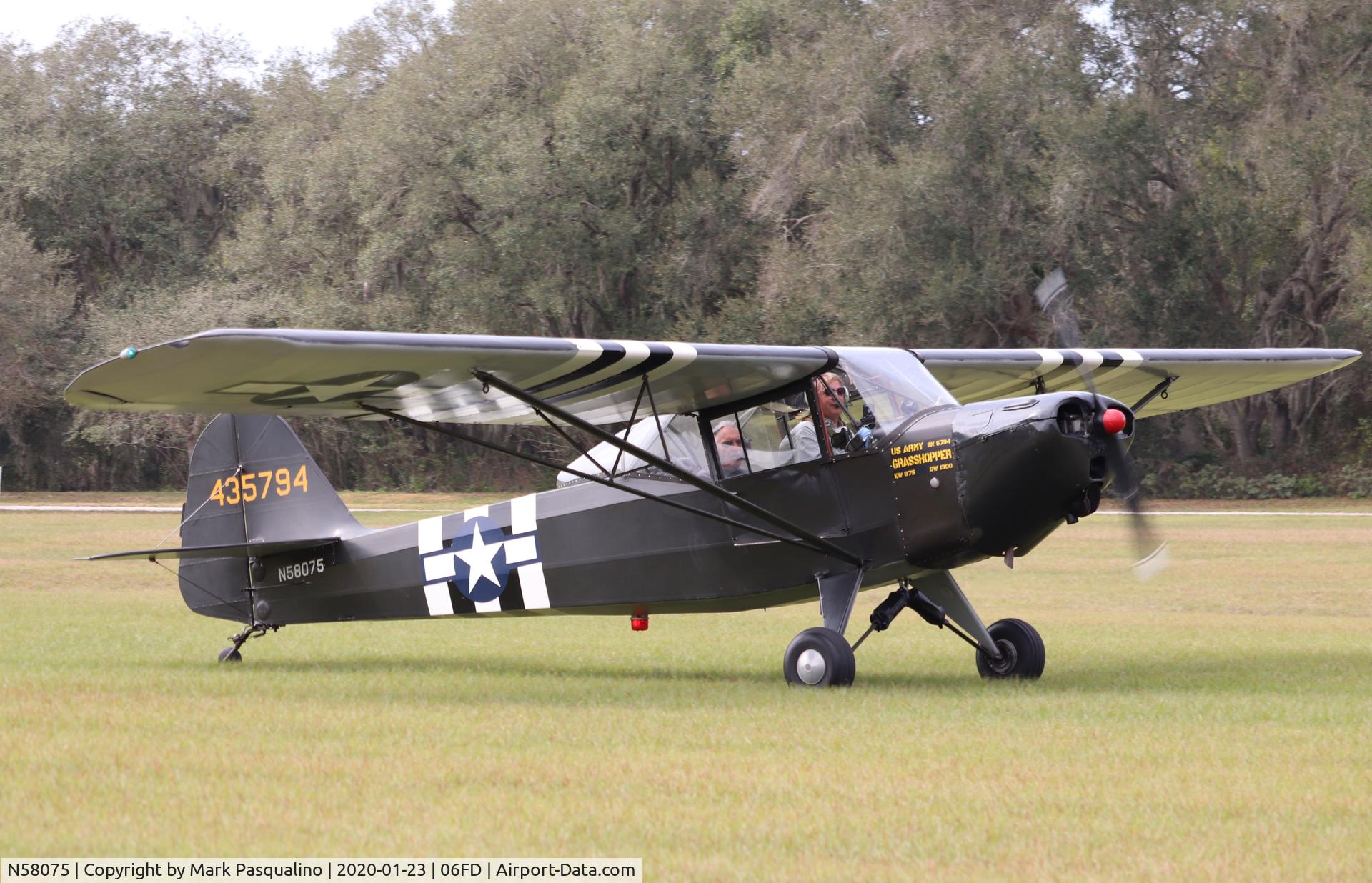 N58075, 1943 Taylorcraft DCO-65 C/N 5794, Taylorcraft L-2