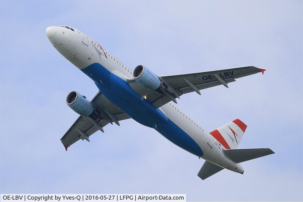 OE-LBV, 2000 Airbus A320-214 C/N 1385, Airbus A320-214, Take off rwy 27L, Roissy Charles De Gaulle airport (LFPG-CDG)