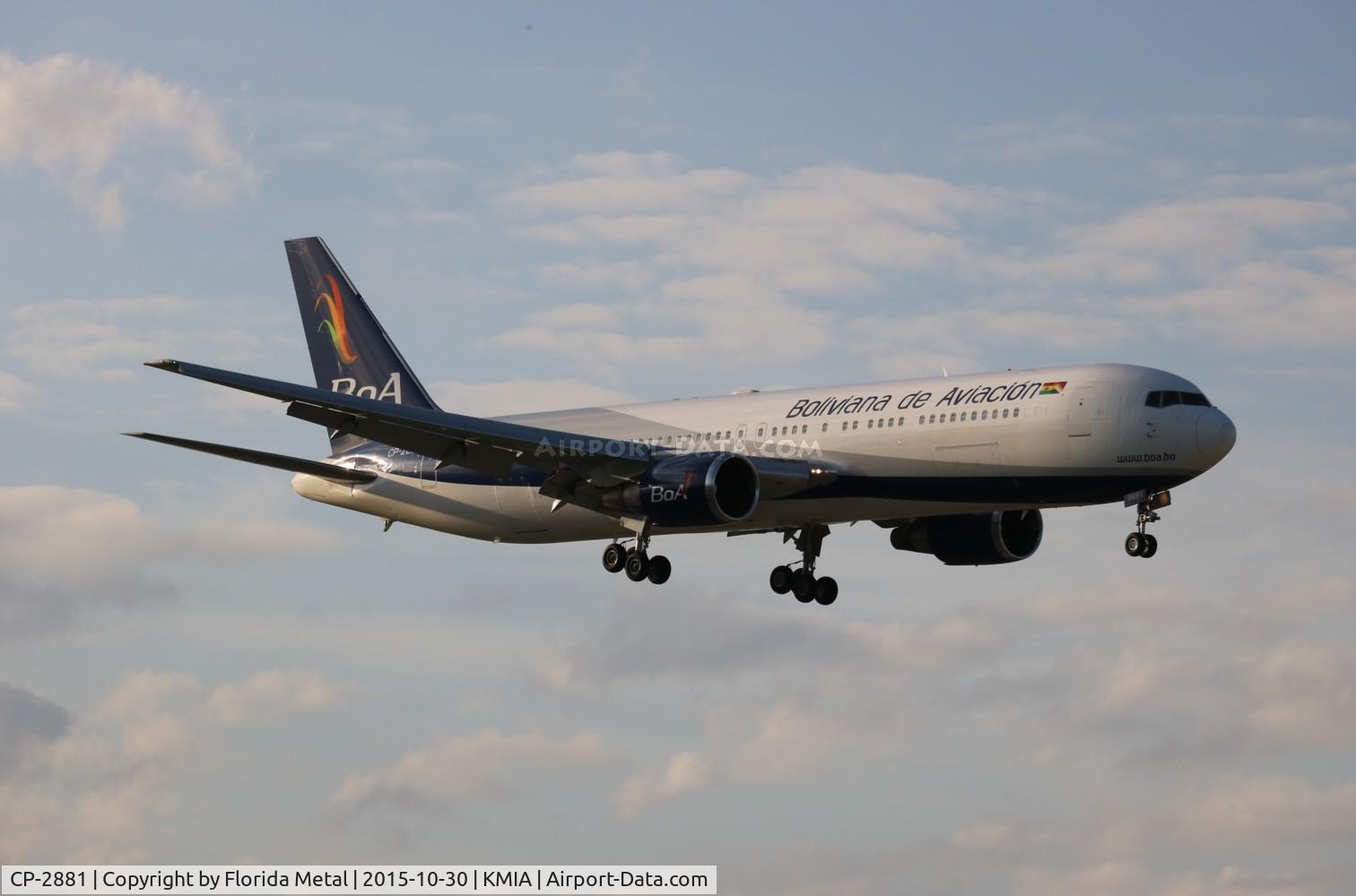 CP-2881, 1994 Boeing 767-33A/ER C/N 27377, MIA 2015
