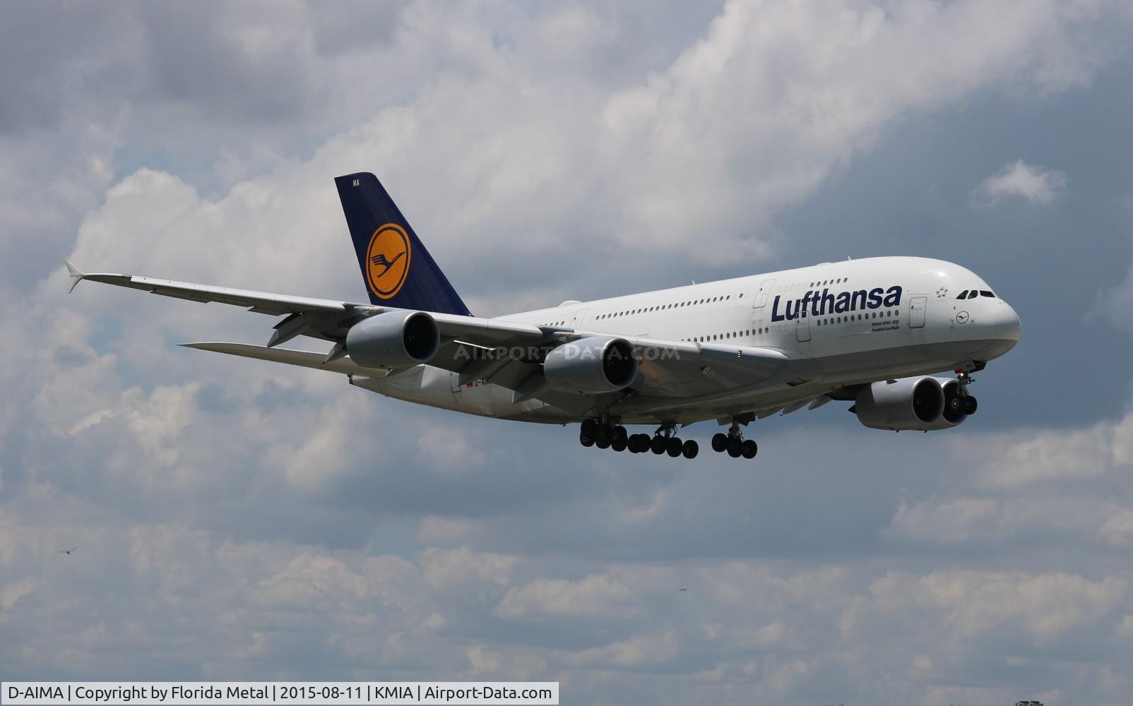 D-AIMA, 2010 Airbus A380-841 C/N 038, MIA 2015