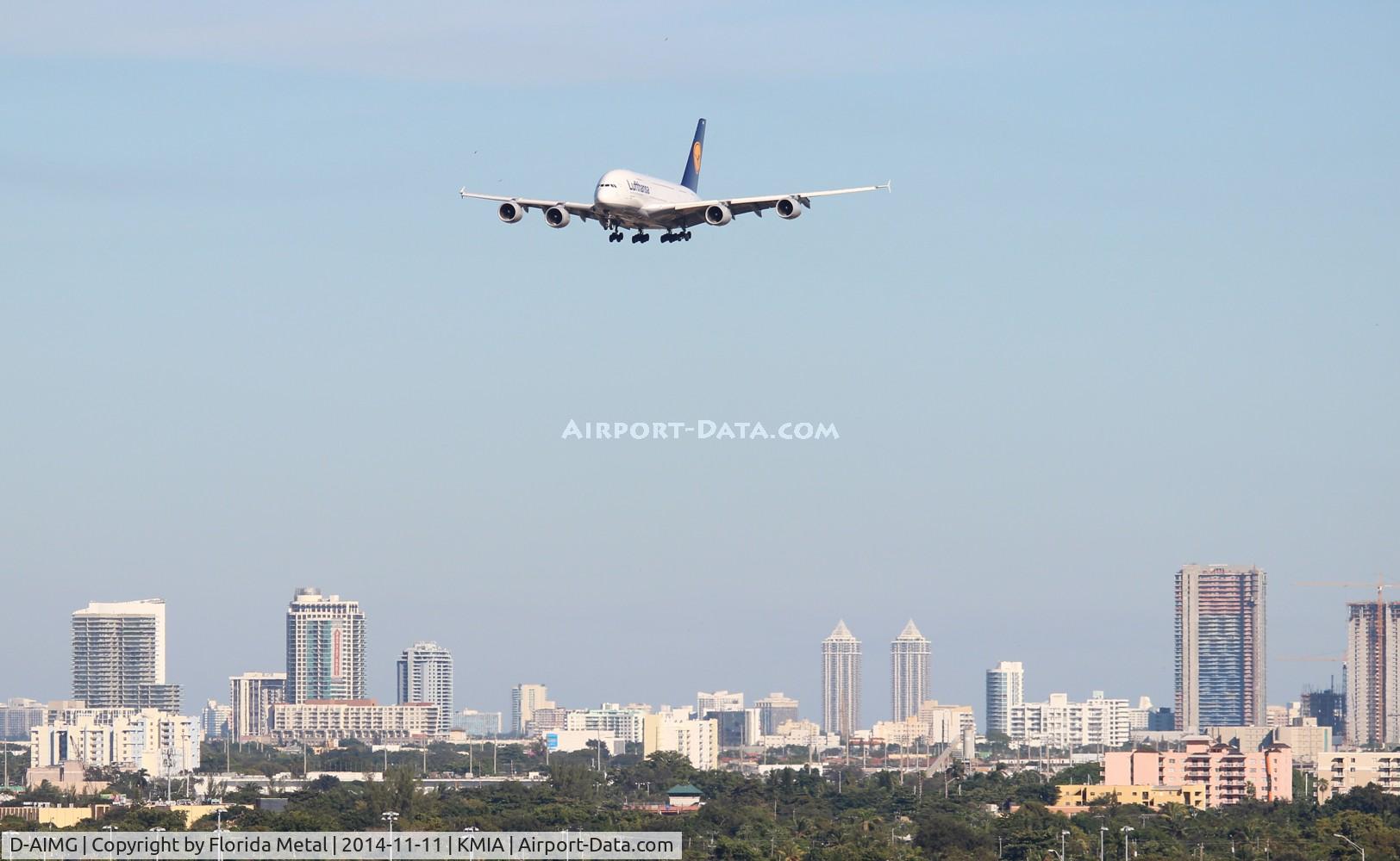 D-AIMG, 2011 Airbus A380-841 C/N 069, MIA 2014