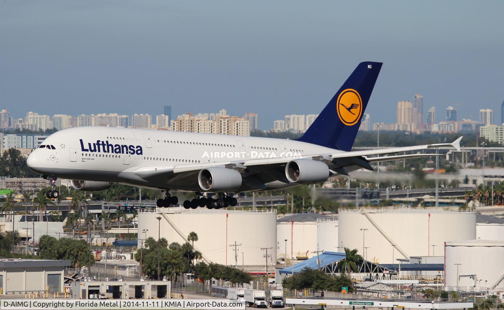 D-AIMG, 2011 Airbus A380-841 C/N 069, MIA 2014