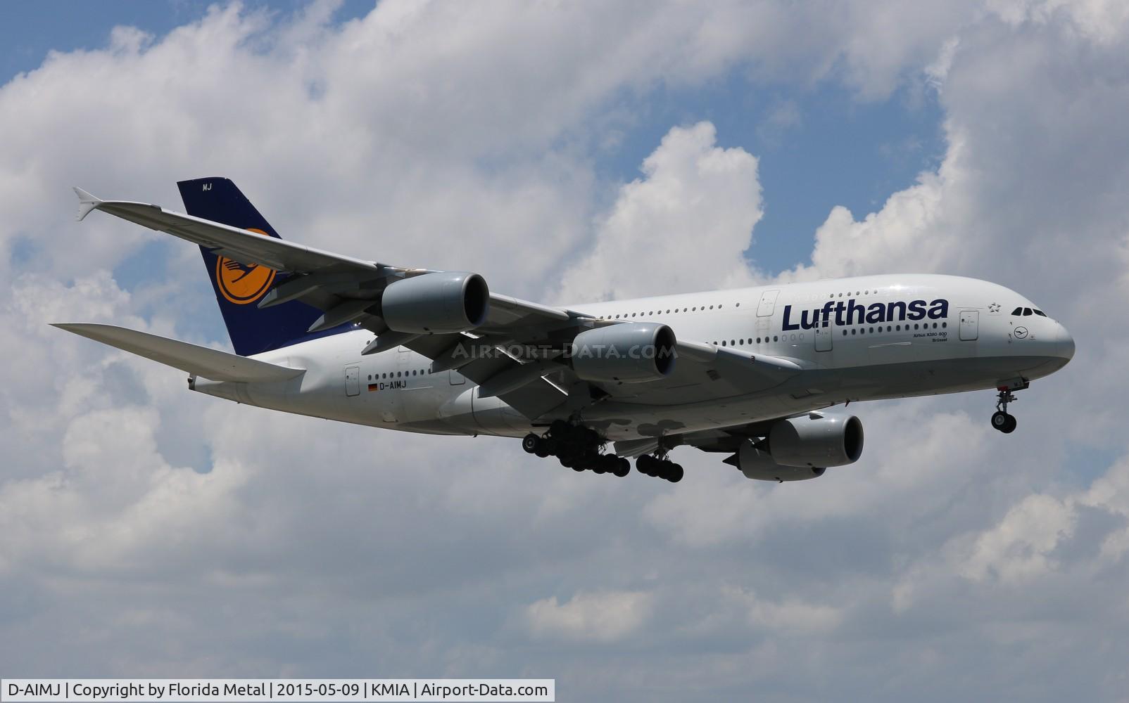 D-AIMJ, 2011 Airbus A380-841 C/N 073, MIA 2015