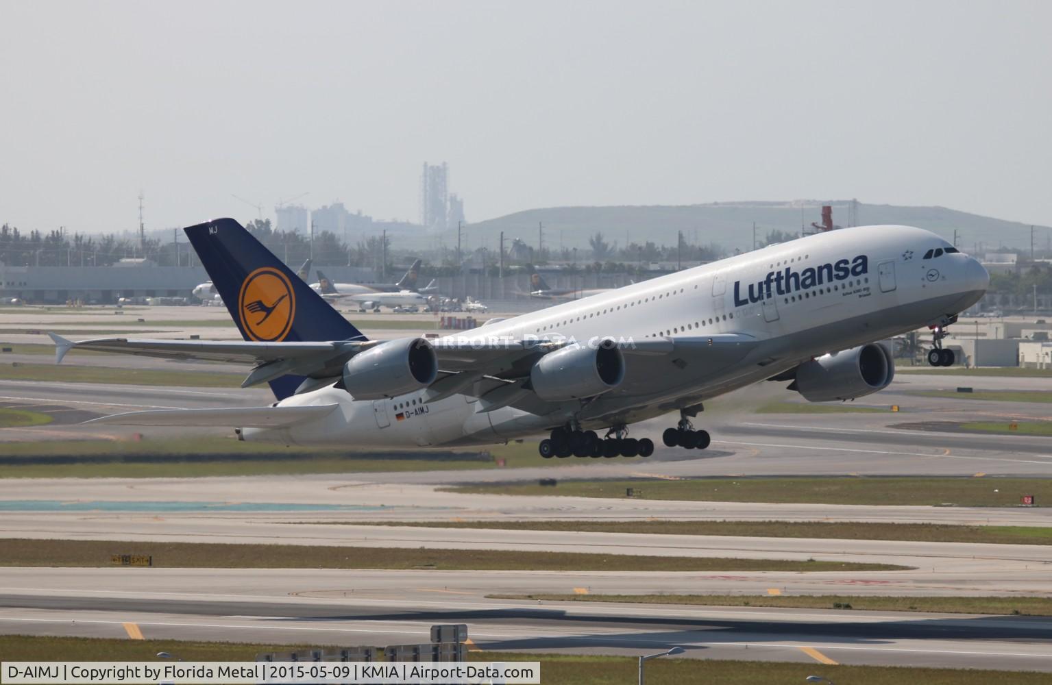 D-AIMJ, 2011 Airbus A380-841 C/N 073, MIA 2015