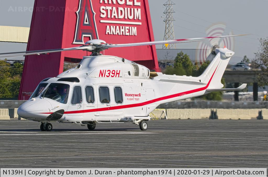 N139H, 2007 AgustaWestland AW-139 C/N 31101, Demo flights at Angel Stadium. CA