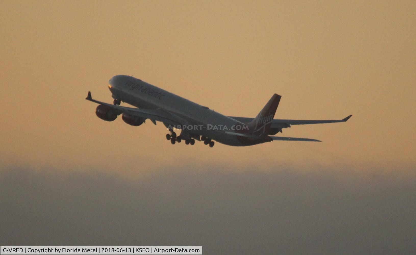 G-VRED, 2006 Airbus A340-642 C/N 768, SFO 2018