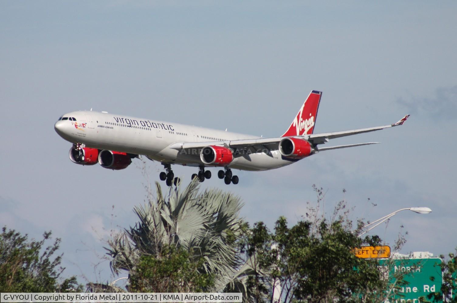 G-VYOU, 2006 Airbus A340-642 C/N 765, MIA 2011