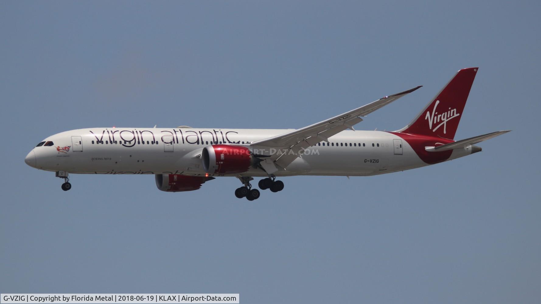 G-VZIG, 2015 Boeing 787-9 Dreamliner Dreamliner C/N 37969, LAX 2018
