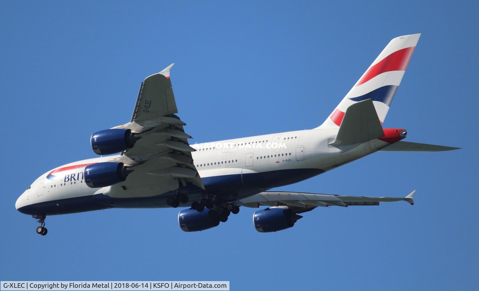 G-XLEC, 2013 Airbus A380-841 C/N 124, SFO 2018