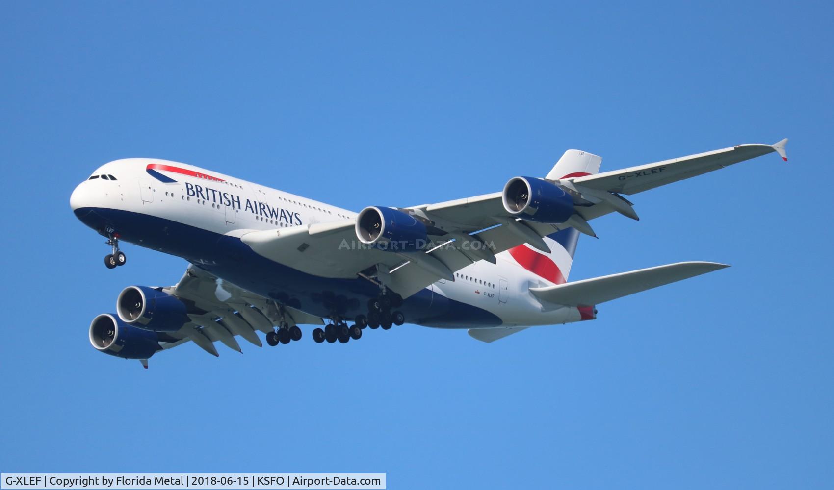 G-XLEF, 2013 Airbus A380-841 C/N 151, SFO 2018