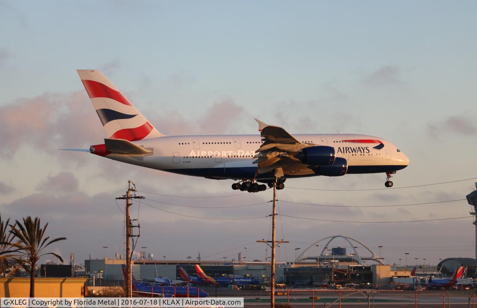 G-XLEG, 2014 Airbus A380-841 C/N 161, LAX 2016