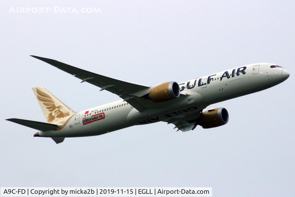 A9C-FD, 2018 Boeing 787-9 Dreamliner Dreamliner C/N 39983, Take off
