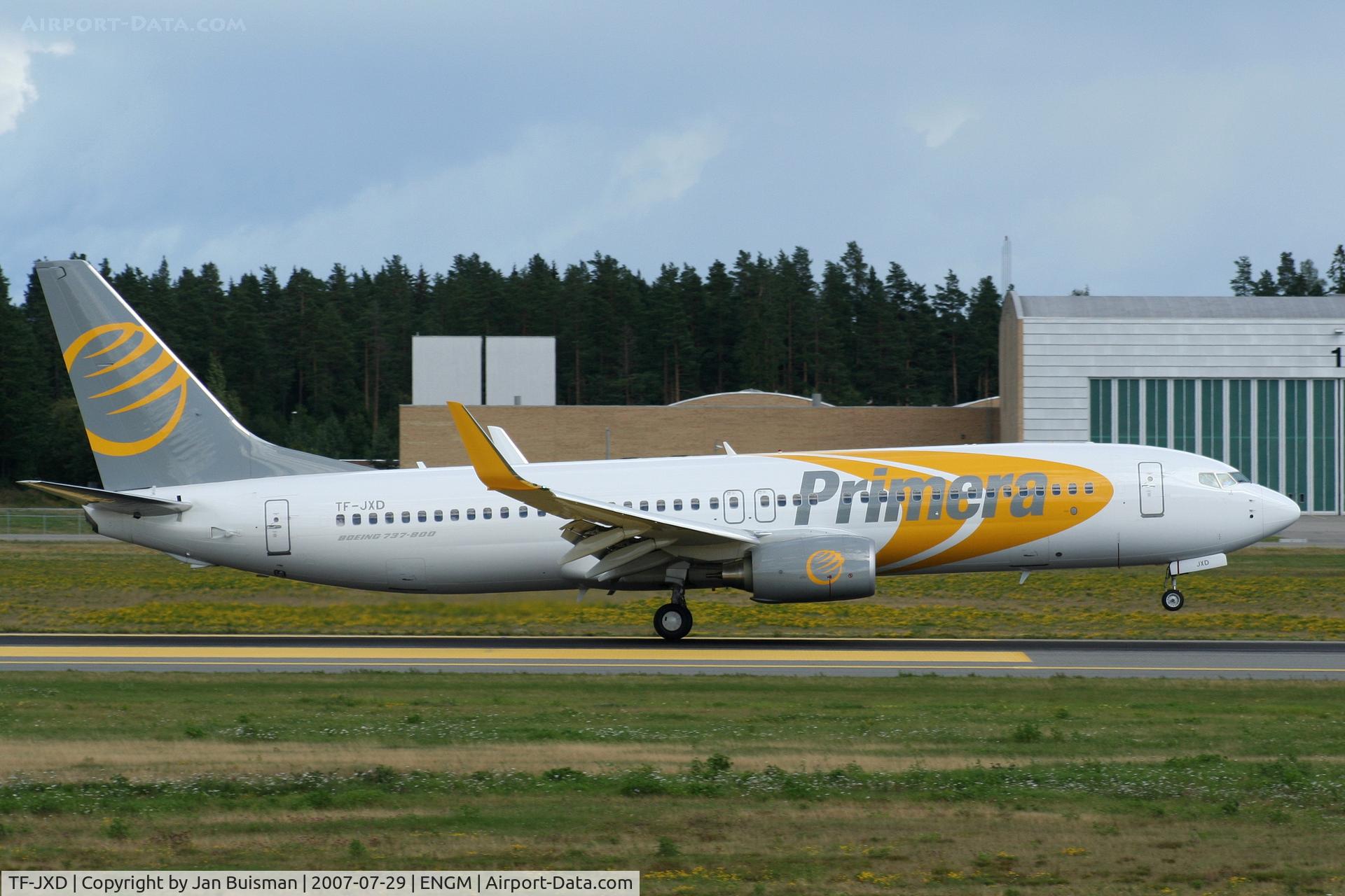 TF-JXD, 2007 Boeing 737-8Q8 C/N 30688, Primera