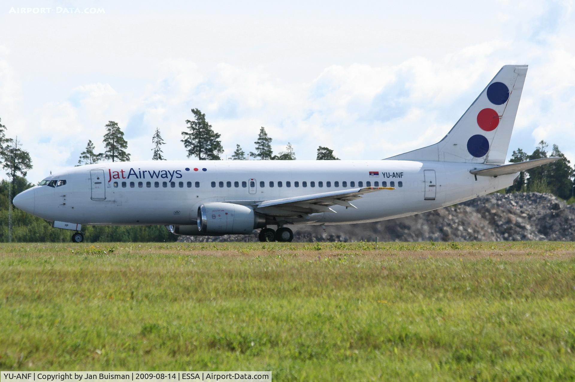 YU-ANF, 1985 Boeing 737-3H9 C/N 23330/1136, Jat Airways