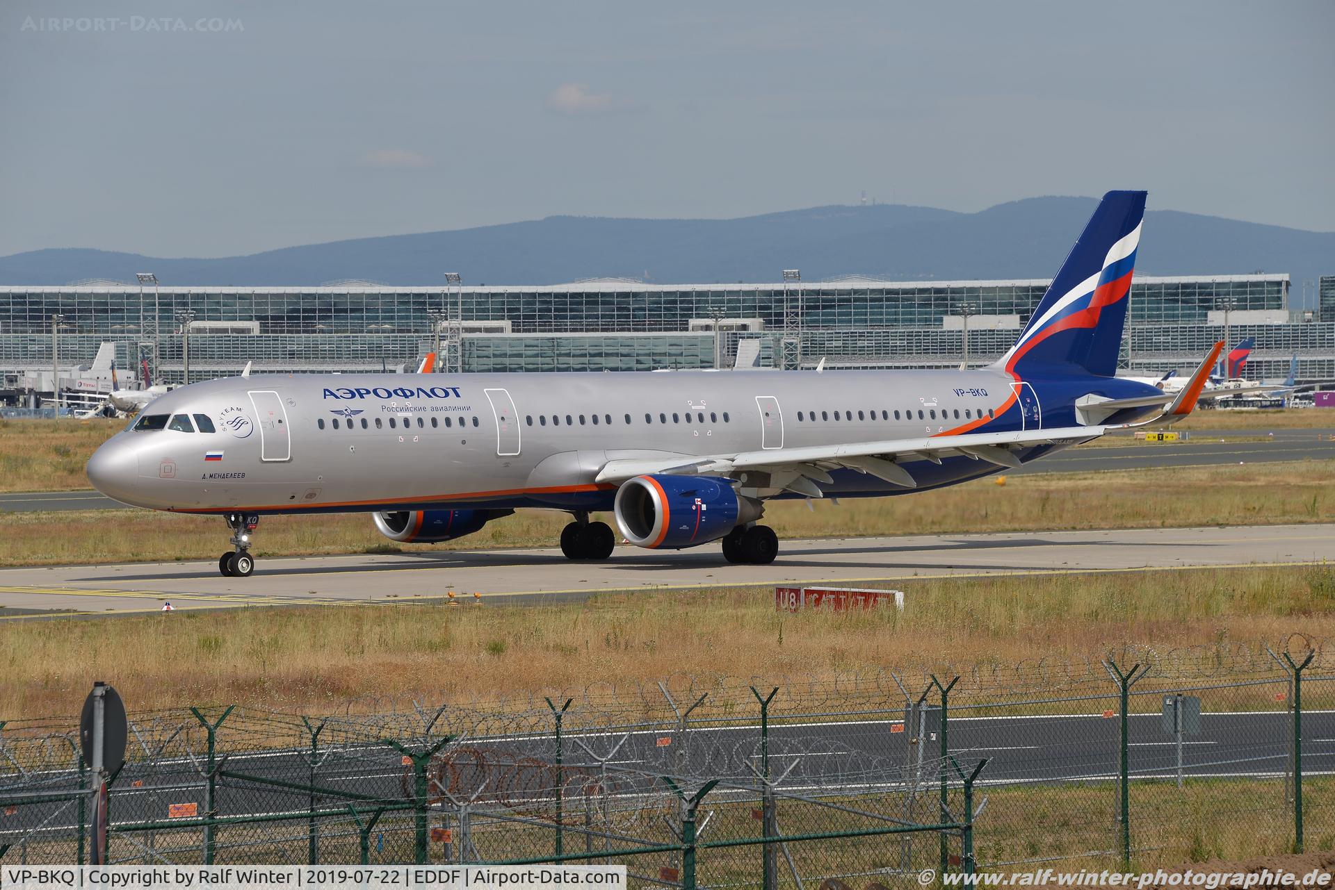 VP-BKQ, 2017 Airbus A321-200 C/N 7801, Airbus A321-211(W) - SU AFL Aeroflot 'D. Mendeleev' - 7801 - VP-BKQ - 22.07.2019 - FRA