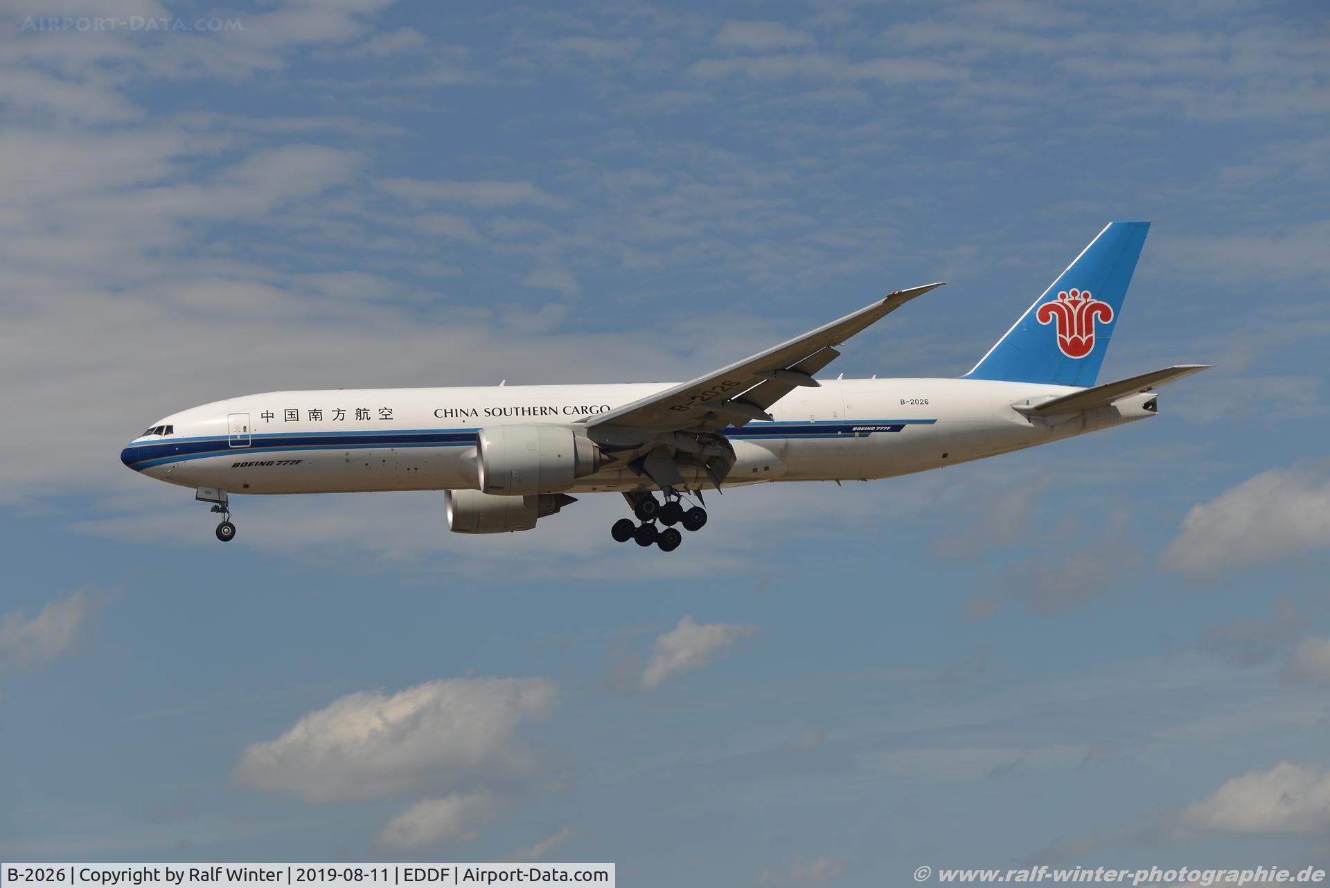 B-2026, 2015 Boeing 777-F1B C/N 41635, Boeing 777-F1B - CZ CSN China Southern Cargo - 41635 - B-2026 - 11.08.2019 - FRA