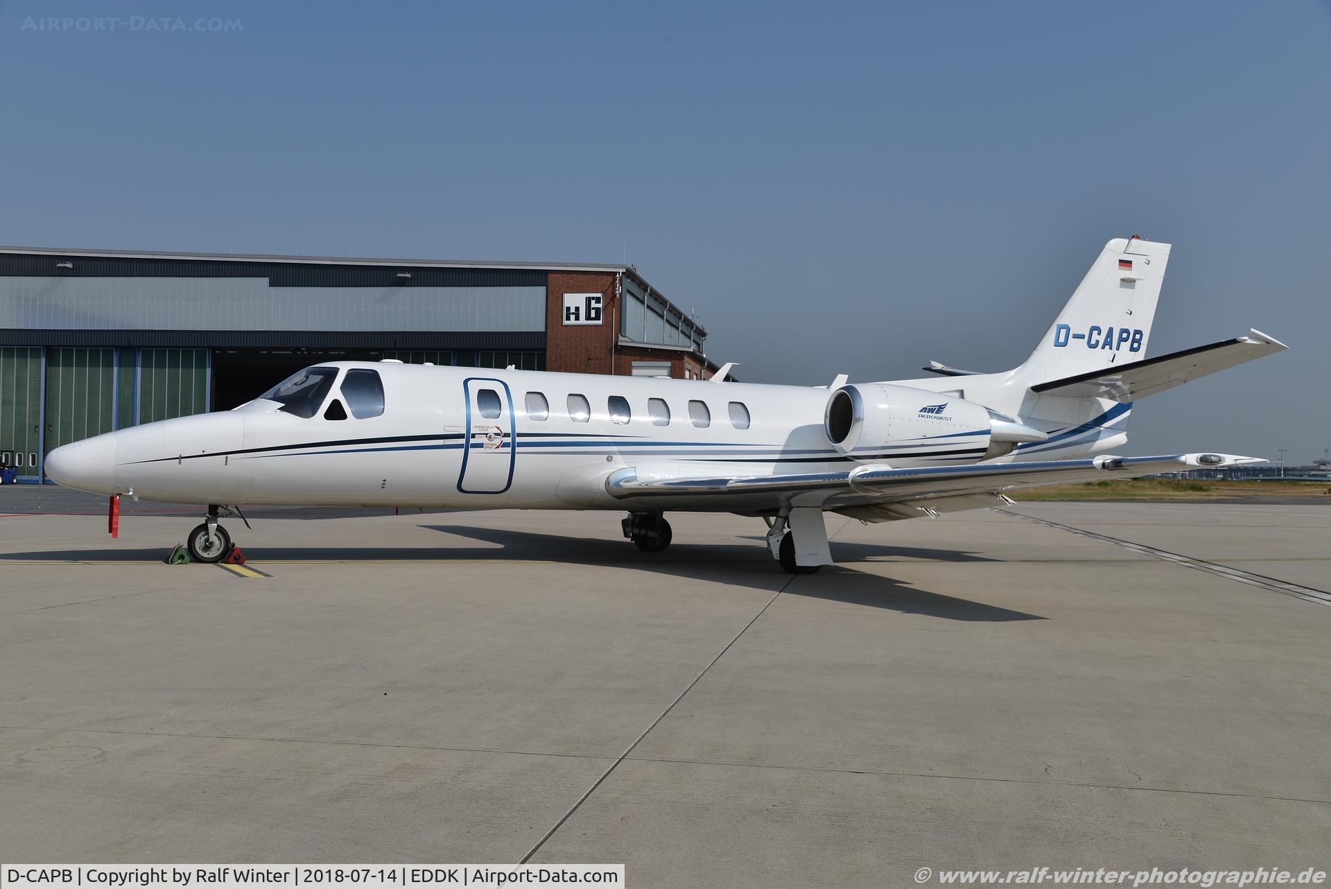 D-CAPB, 2009 Cessna 560 Citation Encore+ C/N 560-0816, Cessna 560 Citation Encore+ - Aerowest GmbH - 560-0806 - D-CAPB - 14.07.2018 - CGN