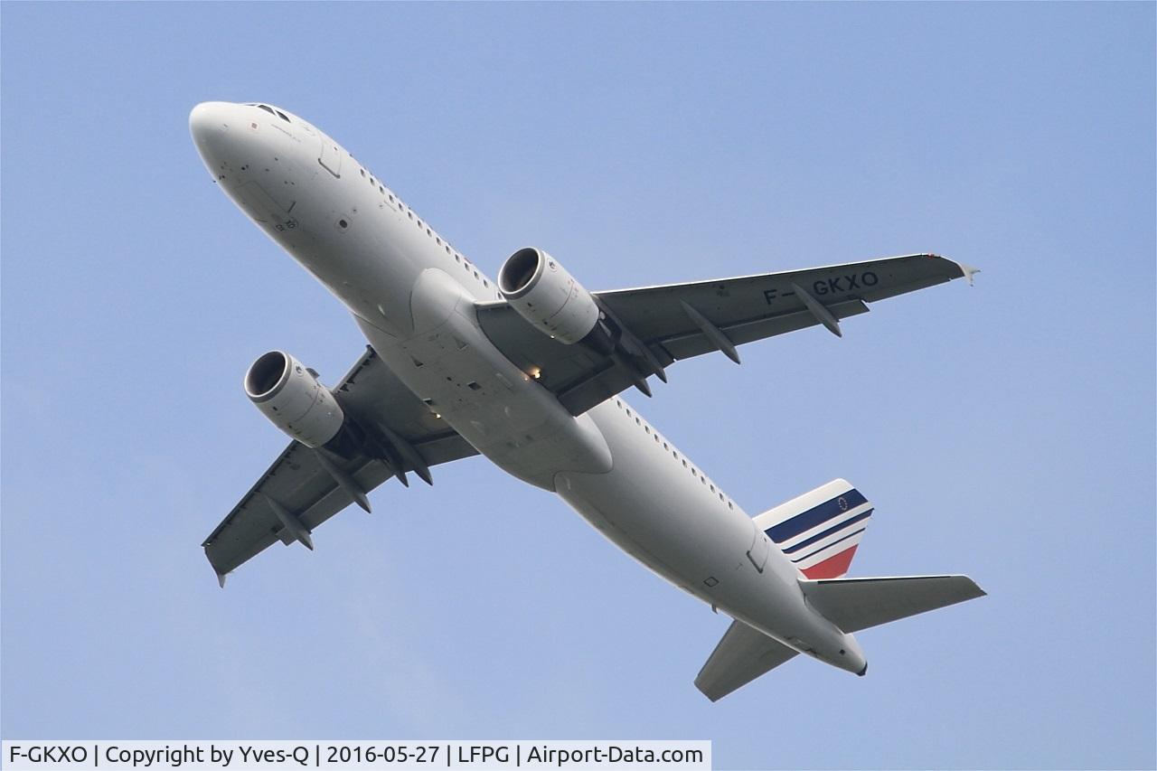 F-GKXO, 2008 Airbus A320-214 C/N 3420, Airbus A320-214, Take off rwy 27L, Roissy Charles De Gaulle airport (LFPG-CDG)