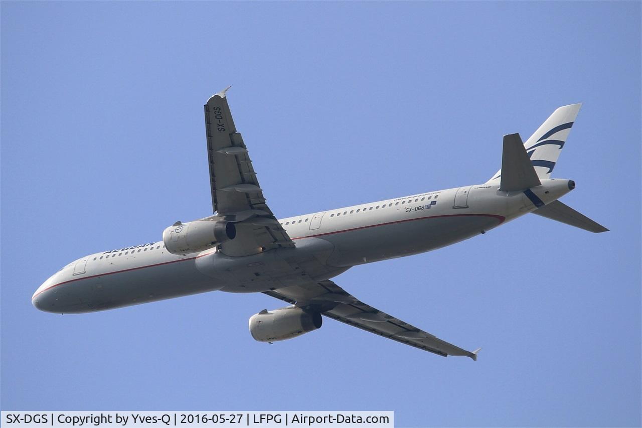 SX-DGS, 2001 Airbus A321-231 C/N 1428, Airbus A321-231, Climbing from rwy 27L, Roissy Charles De Gaulle airport (LFPG-CDG)