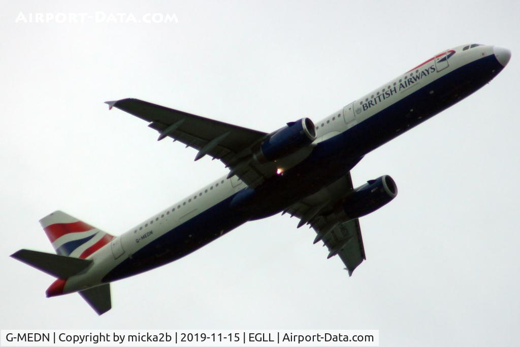 G-MEDN, 2008 Airbus A321-231 C/N 3512, Take off