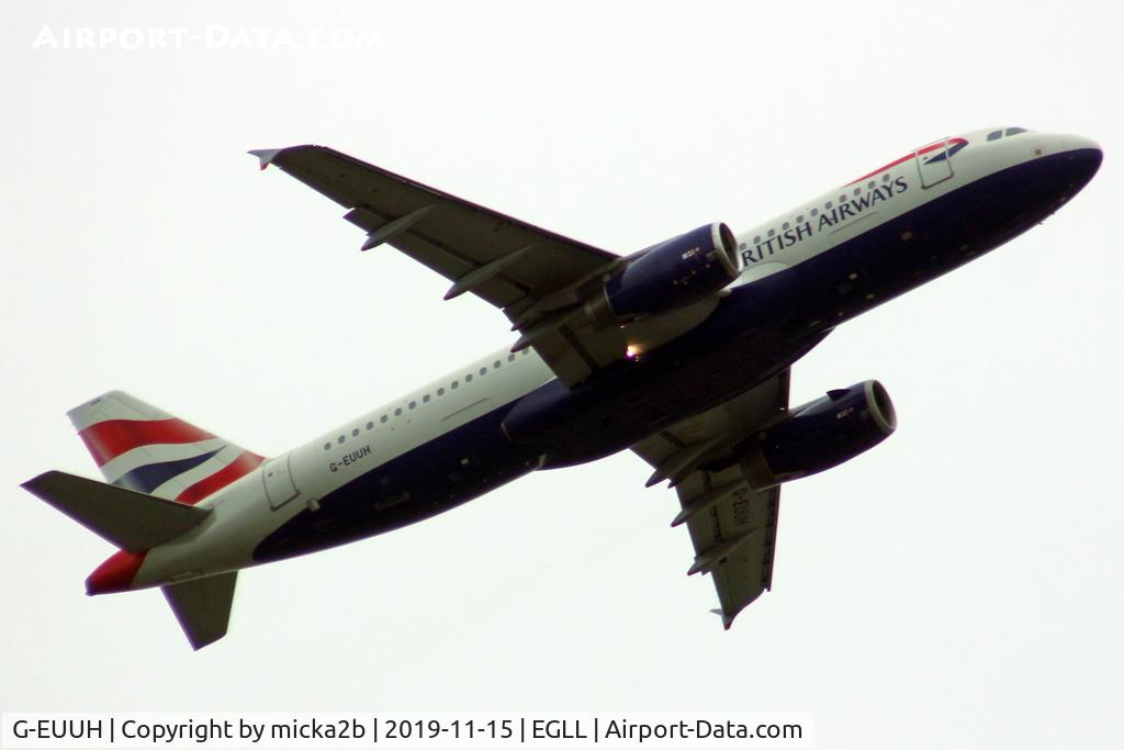 G-EUUH, 2002 Airbus A320-232 C/N 1665, Take off