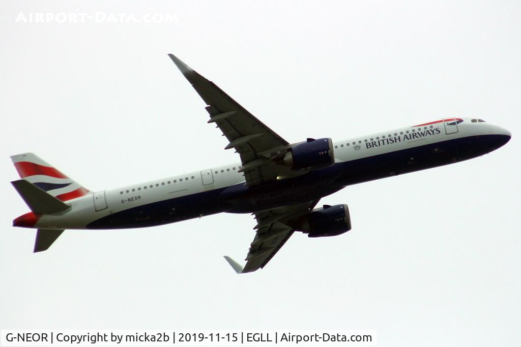 G-NEOR, 2018 Airbus A321-251NX C/N 8526, Take off