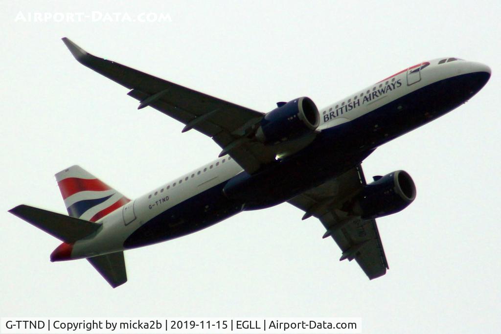 G-TTND, 2018 Airbus A320-251N C/N 8308, Take off