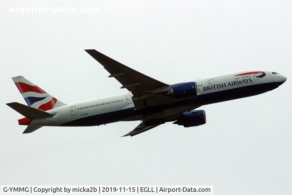 G-YMMG, 2000 Boeing 777-236/ER C/N 30308, Take off