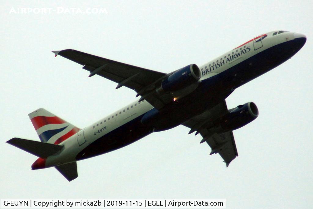 G-EUYN, 2011 Airbus A320-232 C/N 4975, Take off