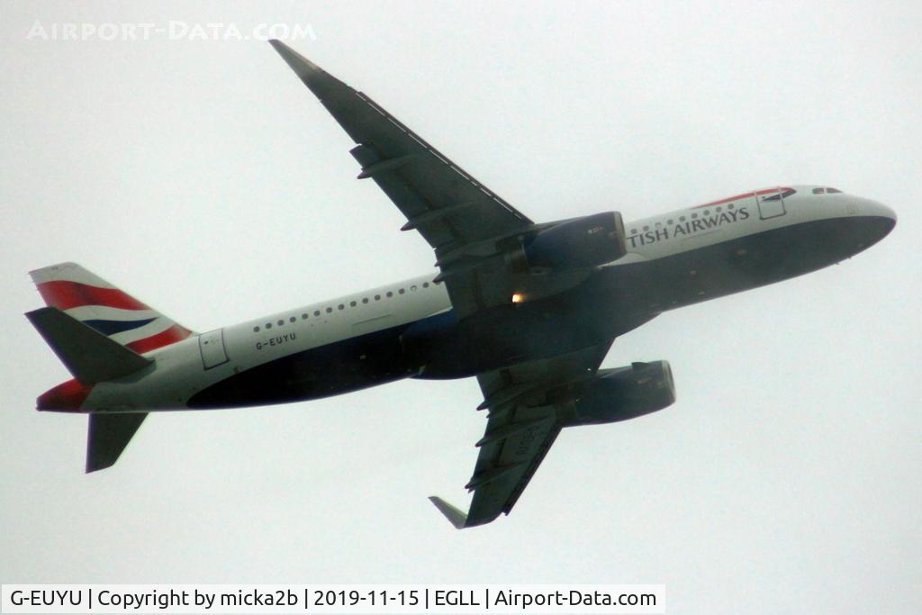 G-EUYU, 2014 Airbus A320-232 C/N 6028, Take off