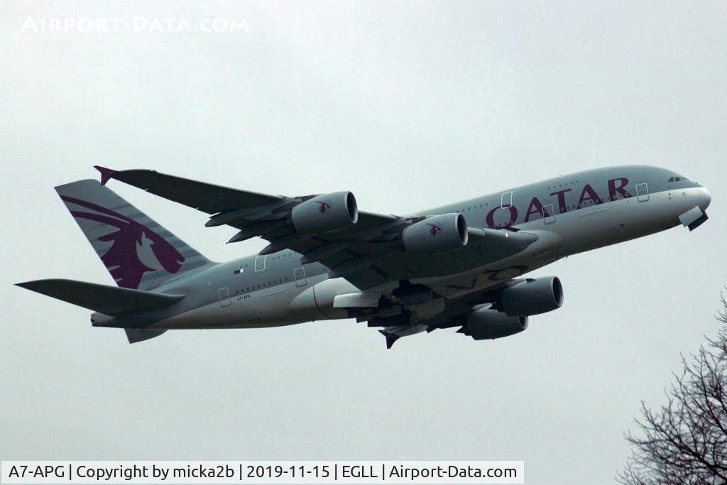 A7-APG, 2016 Airbus A380-861 C/N 193, Take off