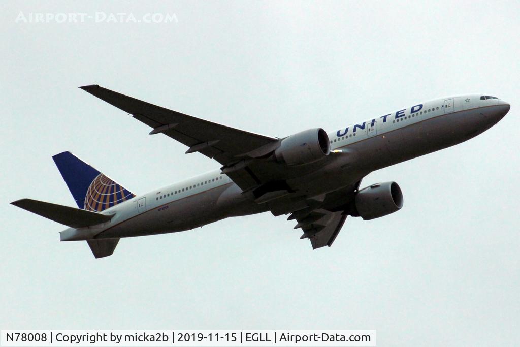 N78008, 1999 Boeing 777-224/ER C/N 29478, Take off
