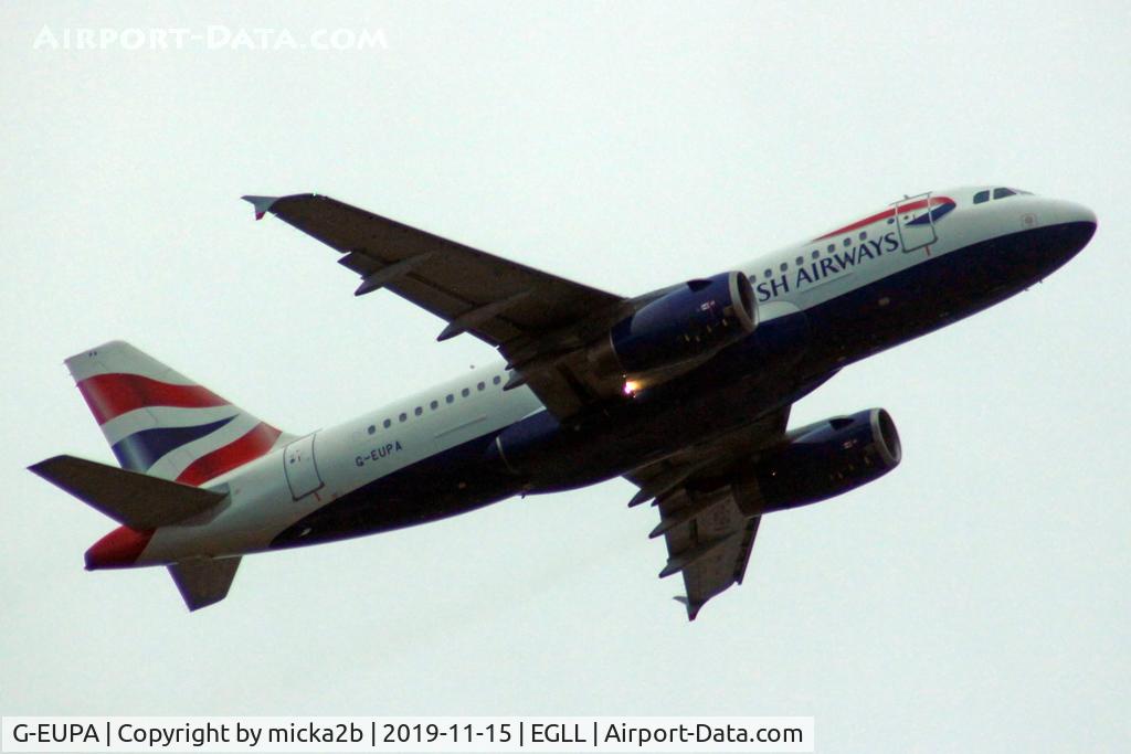 G-EUPA, 1999 Airbus A319-131 C/N 1082, Take off. Scrapped in august 2021