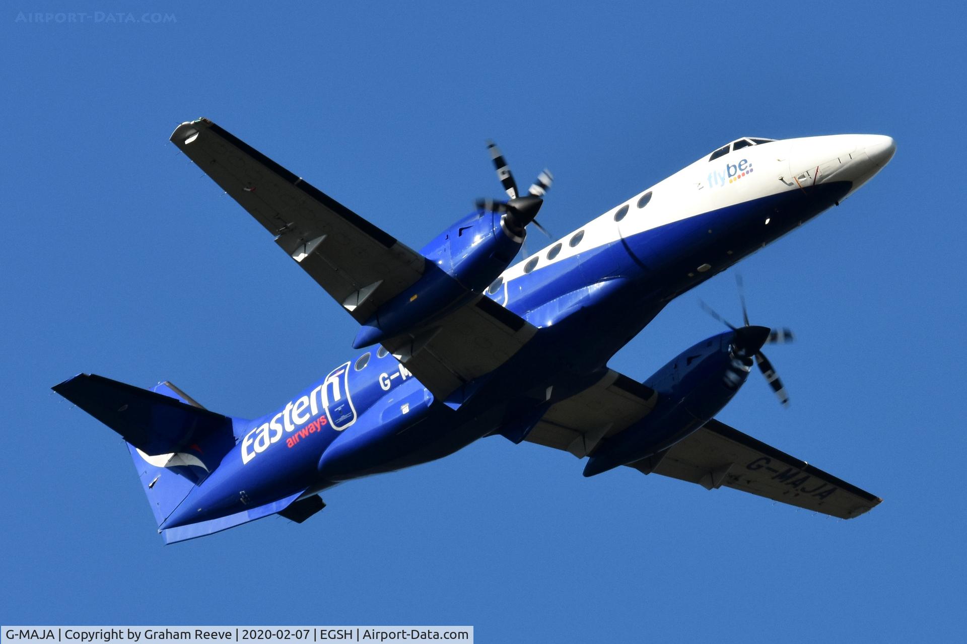 G-MAJA, 1994 British Aerospace Jetstream 41 C/N 41032, Departing from Norwich.