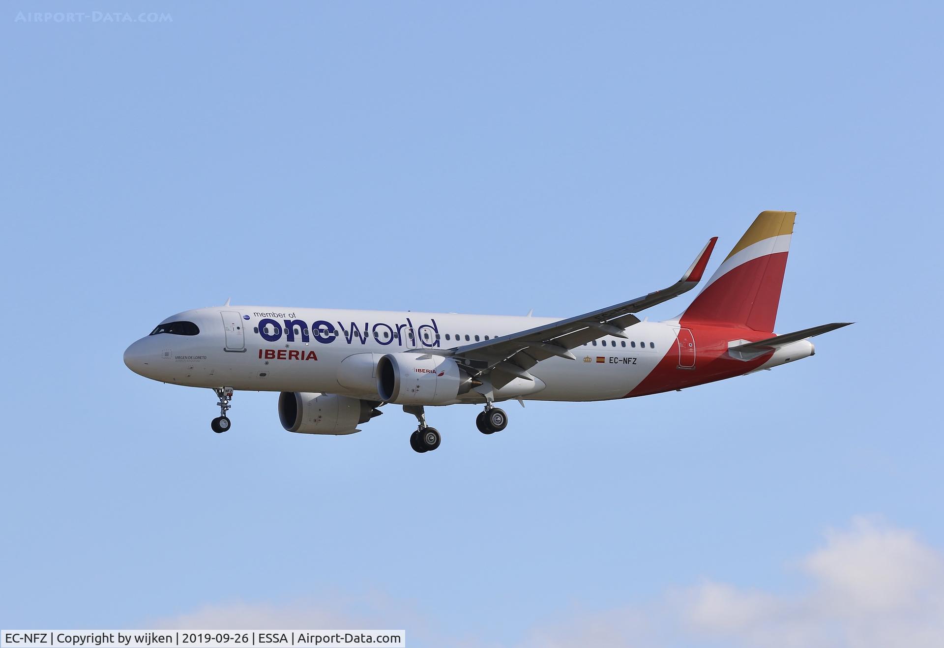 EC-NFZ, 2019 Airbus A320-251N C/N 10002, RWY 01L