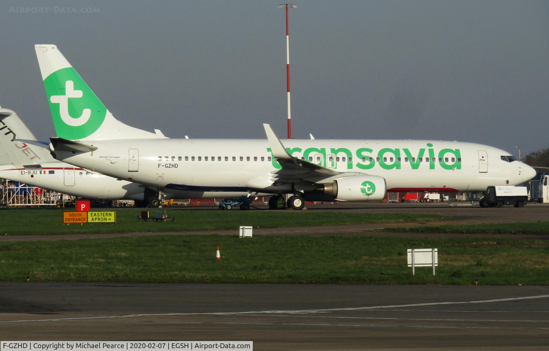 F-GZHD, 2008 Boeing 737-8K2 C/N 29650, Parked on the Eastern Apron following maintenance.