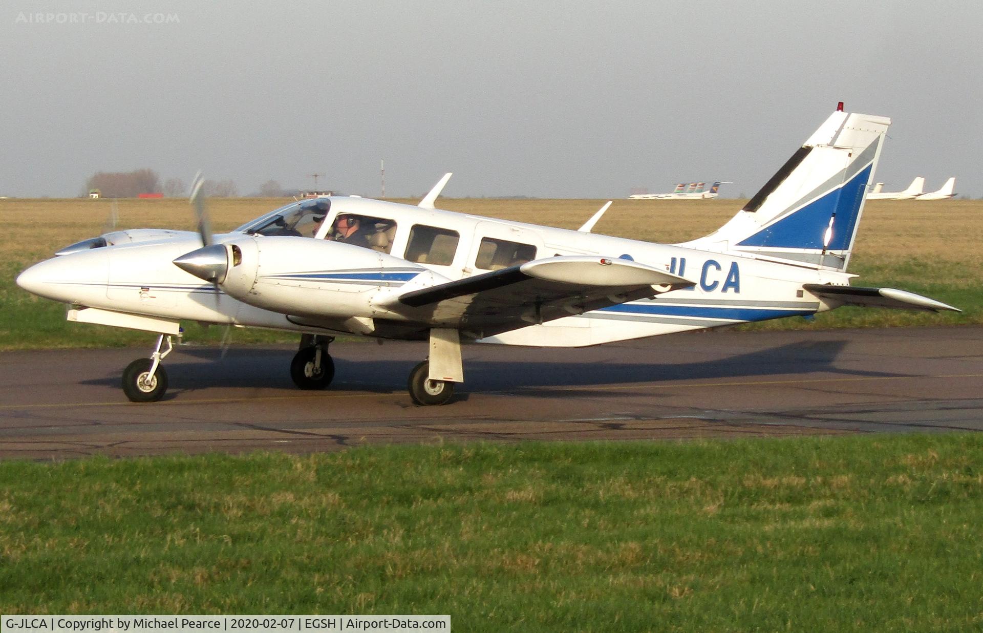 G-JLCA, 1978 Piper PA-34-200T Seneca II C/N 34-7870428, Arriving back home from Northampton/Sywell (ORM).